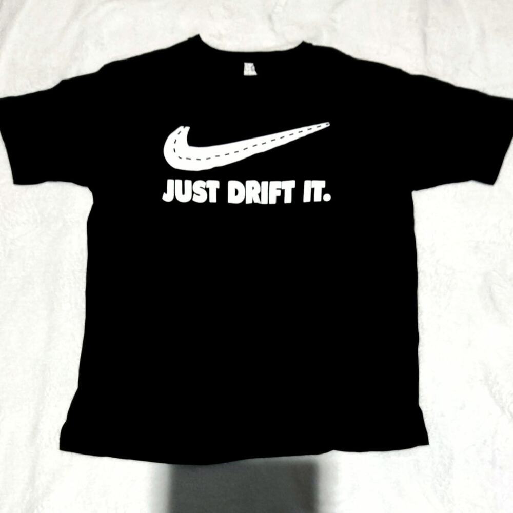 $Drift it Racing swoosh racing men's XL black T-shirt hobby sports